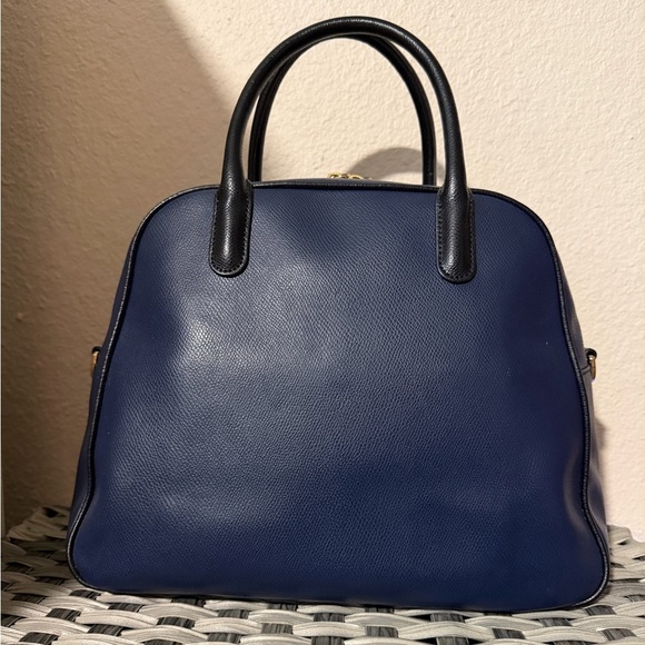 Vera Bradley Leather Satchel Crossbody – Navy & Black - Picture 7 of 16